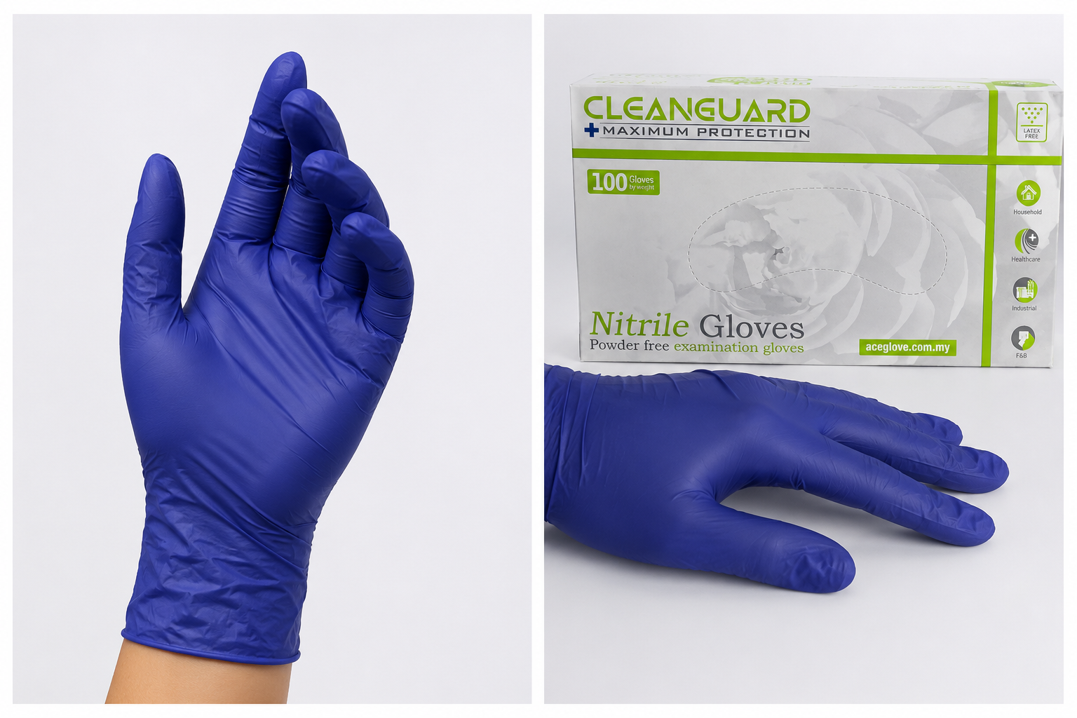 Cleanguard Nitrile Blue Gloves